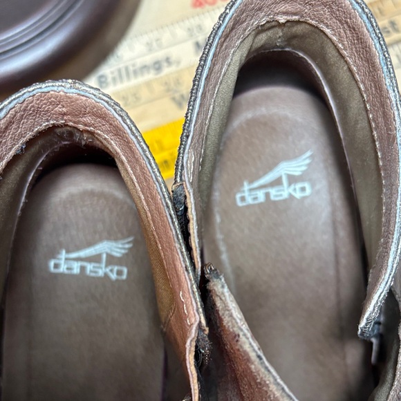 Dansko Mocha Brown Suede Wedge Ankle Boots - Picture 6 of 8